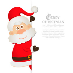 Postcard santa claus with space for text vector