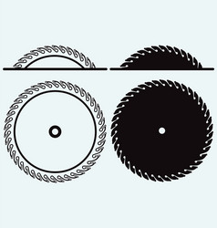 industrial circular saw disk vector image