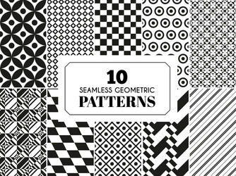 set of seamless patterns vector image