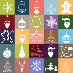 happy new year holiday pattern vector image