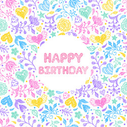 Happy birthday card vector