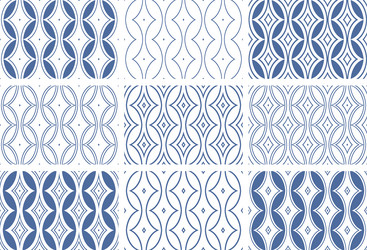 seamless patterns set vector image