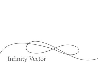 infinity in solid lines of drawing continuous vector image