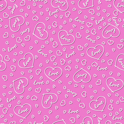 pink seamless pattern with white hearts vector image