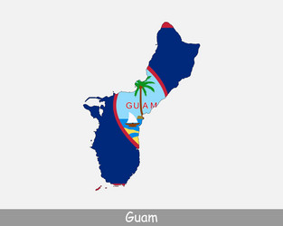 guam map flag vector image