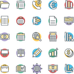 Business cool icons 3 vector