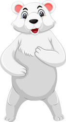 cute polar bear standing vector image