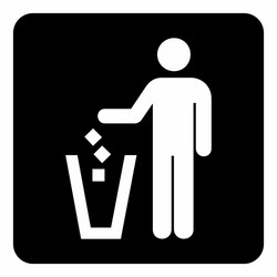 put litter icon vector image