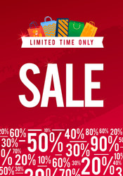 Sale poster with percent discount vector