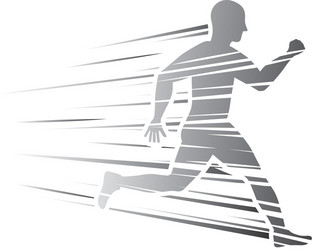 man running fitness vector image