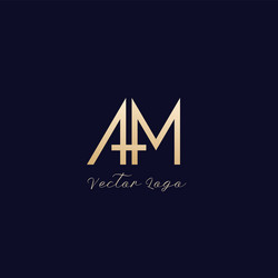 am letters logo design vector image