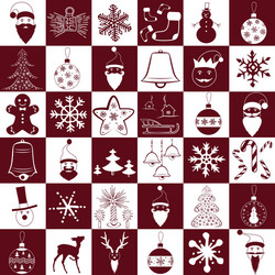 happy new year holiday pattern vector image