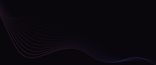 abstract dynamic violet and blue waves on dark vector image