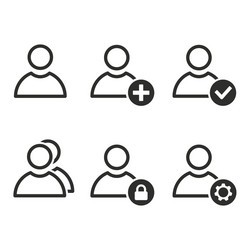 account icon set vector image