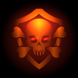 biker club poster with skull emblem vector image