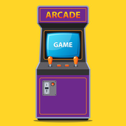 arcade slot machine in 80s retro style vector image