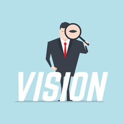 businessman with vision text vector image