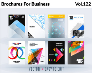 set of design brochure abstract annual report vector image