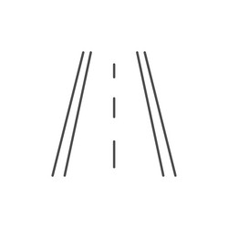 road in perspective line icon vector image