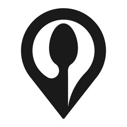 restaurant point location icon map vector image