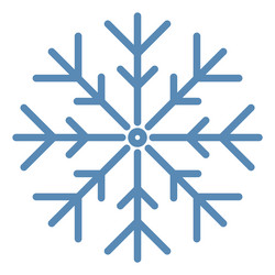 snowflake icon winter symbol cold weather sign vector image