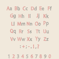 classic hand drawn alphabet made in abc vector image