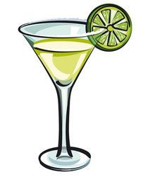 martini cocktail vector image