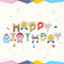 kids birthday party background vector image