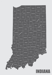 map indiana vector image