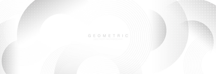 white geometric abstract background with circular vector image