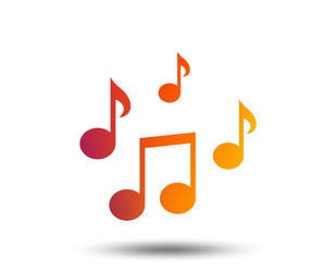 music notes sign icon musical symbol vector image