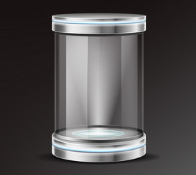 product exhibit glass container realistic vector image