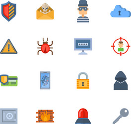 internet security safety icon virus hacker attack vector image