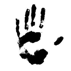 black handprint vector image