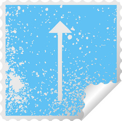 Distressed square peeling sticker symbol long vector