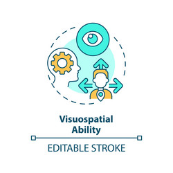 visuospatial ability multi color concept icon vector image