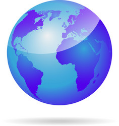 globe with world map vector image