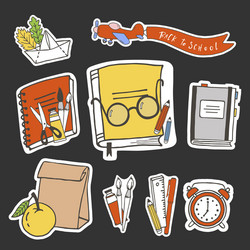 School stickers vector