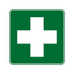 green cross medical symbol vector image