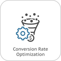 Conversion rate optimisation icon vector