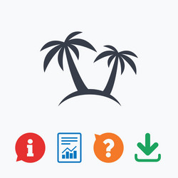 palm tree sign icon travel trip symbol vector image