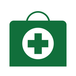 Green cross medical symbol vector