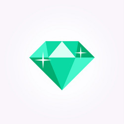 cartoon abstract precious gemstone flat icon vector image