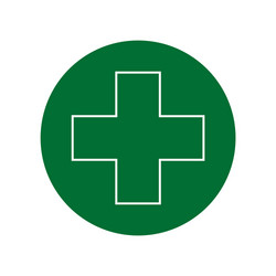 green cross medical symbol vector image