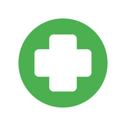 green cross medical symbol vector image