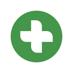 green cross medical symbol vector image