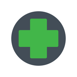 green cross medical symbol vector image