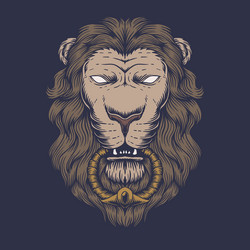 lion head vector image