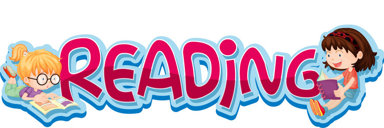 font design for word reading vector image