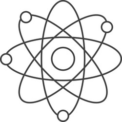 simple atom icon vector image